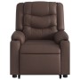 Sillón de masaje elevable eléctrico cuero sintético marrón de , Sillones - Ref: Foro24-3206565, Precio: 372,96 €, Descuento: %