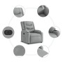 Light gray fabric electric recliner. by , Armchairs - Ref: Foro24-3206567, Price: 267,99 €, Discount: %