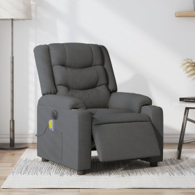 Sillón reclinable de masaje eléctrico tela gris oscuro de , Sillones - Ref: Foro24-3206571, Precio: 347,58 €, Descuento: %