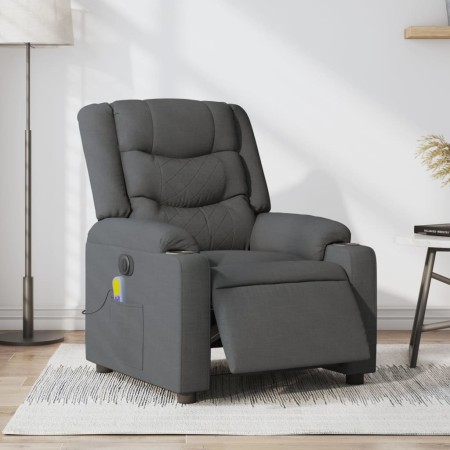 Sillón reclinable de masaje eléctrico tela gris oscuro de , Sillones - Ref: Foro24-3206571, Precio: 347,99 €, Descuento: %