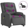 Dark gray electric massage recliner chair by , Armchairs - Ref: Foro24-3206571, Price: 347,58 €, Discount: %