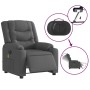 Sillón reclinable de masaje eléctrico tela gris oscuro de , Sillones - Ref: Foro24-3206571, Precio: 347,99 €, Descuento: %