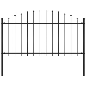 Garden fence with black steel spikes (1.25-1.5)x1.7 m by vidaXL, fence panels - Ref: Foro24-144943, Price: 81,74 €, Discount: %