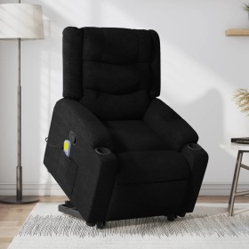 Black Fabric Liftable Massage Recliner by , Armchairs - Ref: Foro24-3206578, Price: 378,99 €, Discount: %