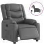 Sillón reclinable eléctrico de cuero sintético gris de , Sillones - Ref: Foro24-3206546, Precio: 275,73 €, Descuento: %