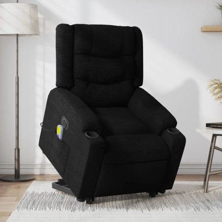 Sillón de masaje eléctrico reclinable elevable tela negro de , Sillones - Ref: Foro24-3206584, Precio: 423,99 €, Descuento: %