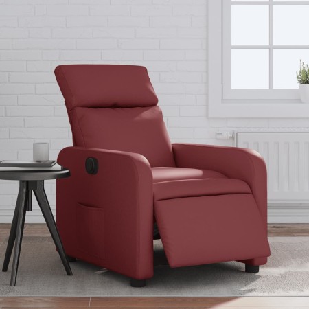 Electric reclining armchair in synthetic red wine leather by , Armchairs - Ref: Foro24-3206739, Price: 259,99 €, Discount: %