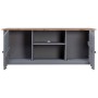 Mueble de TV madera maciza pino estilo Panamá gris 120x40x50 cm de vidaXL, Muebles TV - Ref: Foro24-282671, Precio: 129,99 €,...