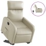 Sillón reclinable elevable eléctrico de cuero sintético crema de , Sillones - Ref: Foro24-3206764, Precio: 307,88 €, Descuent...