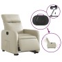 Sillón reclinable elevable eléctrico de cuero sintético crema de , Sillones - Ref: Foro24-3206764, Precio: 307,88 €, Descuent...