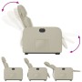 Sillón reclinable elevable eléctrico de cuero sintético crema de , Sillones - Ref: Foro24-3206764, Precio: 307,88 €, Descuent...