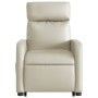 Sillón reclinable elevable eléctrico de cuero sintético crema de , Sillones - Ref: Foro24-3206764, Precio: 307,88 €, Descuent...