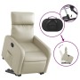 Sillón reclinable elevable eléctrico de cuero sintético crema de , Sillones - Ref: Foro24-3206764, Precio: 307,88 €, Descuent...