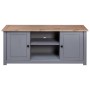 Mueble de TV madera maciza pino estilo Panamá gris 120x40x50 cm de vidaXL, Muebles TV - Ref: Foro24-282671, Precio: 129,99 €,...