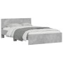 Estructura de cama con cabecero gris hormigón 120x200cm de , Camas y somieres - Ref: Foro24-3207493, Precio: 191,97 €, Descue...