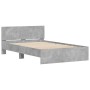 Estructura de cama con cabecero gris hormigón 120x200cm de , Camas y somieres - Ref: Foro24-3207493, Precio: 191,97 €, Descue...