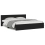 Estructura de cama con cabecero y luces LED negra 200x200 cm de , Camas y somieres - Ref: Foro24-3207582, Precio: 244,71 €, D...