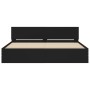 Bed frame with headboard and black LED lights 200x200 cm by , Beds and slatted bases - Ref: Foro24-3207582, Price: 224,59 €, ...