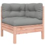 Corner garden sofa with 2 fir Douglas wood cushions by , Modular outdoor sofas - Ref: Foro24-838155, Price: 196,99 €, Discoun...