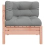 Corner garden sofa with 2 fir Douglas wood cushions by , Modular outdoor sofas - Ref: Foro24-838155, Price: 196,99 €, Discoun...