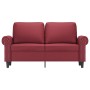 Sofá de 2 plazas de cuero sintético rojo vino 120 cm de , Sofás - Ref: Foro24-359502, Precio: 235,10 €, Descuento: %