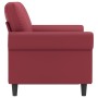 Sofá de 2 plazas de cuero sintético rojo vino 120 cm de , Sofás - Ref: Foro24-359502, Precio: 235,10 €, Descuento: %