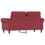 Sofá de 2 plazas de cuero sintético rojo vino 120 cm de , Sofás - Ref: Foro24-359502, Precio: 235,10 €, Descuento: %