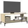 Mueble de TV madera de ingeniería y acero roble 102x40x41 cm de , Muebles TV - Ref: Foro24-842412, Precio: 53,88 €, Descuento: %