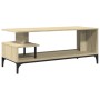 Mueble de TV madera de ingeniería y acero roble 102x40x41 cm de , Muebles TV - Ref: Foro24-842412, Precio: 53,88 €, Descuento: %