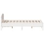 Estructura de cama con cabecero madera pino blanco 140x200 cm de , Camas y somieres - Ref: Foro24-842595, Precio: 132,99 €, D...