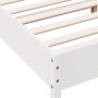 Bed frame with white pine wood headboard 140x200 cm by , Beds and slatted bases - Ref: Foro24-842595, Price: 132,99 €, Discou...