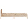 Solid pine wood bed frame with headboard 90x200 cm by , Beds and slatted bases - Ref: Foro24-842618, Price: 106,90 €, Discoun...