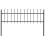 Garden fence with black steel spearheads 1.7x0.6 m by vidaXL, fence panels - Ref: Foro24-144923, Price: 77,79 €, Discount: %