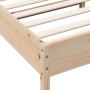 Solid pine wood bed frame with headboard 90x200 cm by , Beds and slatted bases - Ref: Foro24-842618, Price: 106,90 €, Discoun...