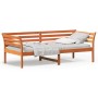 Sofá cama de madera maciza de pino marrón cera 90x200 cm de , Camas y somieres - Ref: Foro24-842873, Precio: 129,32 €, Descue...