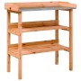 Plant stand with fir wood shelves in brown, 78x38x82.5cm by , Pot stands - Ref: Foro24-156353, Price: 49,77 €, Discount: %