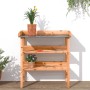 Plant stand with fir wood shelves in brown, 78x38x82.5cm by , Pot stands - Ref: Foro24-156353, Price: 49,77 €, Discount: %