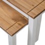 Stackable tables 2 units solid pine wood Panama Range white by vidaXL, Side tables - Ref: Foro24-282678, Price: 63,77 €, Disc...