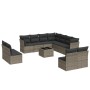 Set de sofás de jardín 12 pzas con cojines ratán sintético gris de , Conjuntos de jardín - Ref: Foro24-3217830, Precio: 780,4...