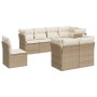 Garden sofa set with beige cushions, 8 pieces, PE rattan. by , Garden sets - Ref: Foro24-3217928, Price: 637,26 €, Discount: %