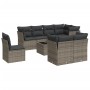 Set de muebles de jardín 9 pzas y cojines ratán sintético gris de , Conjuntos de jardín - Ref: Foro24-3217940, Precio: 612,33...