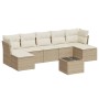 Garden sofa set with beige cushions, 8 pieces, PE rattan. by , Garden sets - Ref: Foro24-3218038, Price: 594,47 €, Discount: %