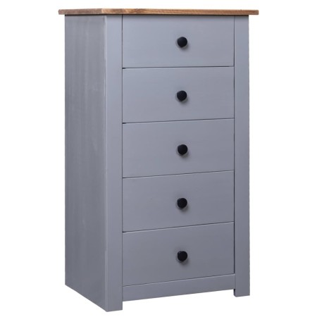 Gray Panama style solid pine wood sideboard 46x40x89 cm by vidaXL, Sideboards - Ref: Foro24-282650, Price: 118,33 €, Discount: %