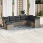 8-piece garden sofa set and gray synthetic rattan cushions by , Garden sets - Ref: Foro24-3218050, Price: 489,82 €, Discount: %