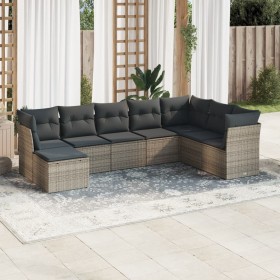 8-teiliges Gartensofa-Set und graue synthetische Rattankissen von , Gartensets - Ref: Foro24-3218050, Preis: 498,30 €, Rabatt: %