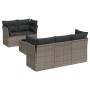 6-piece garden furniture set and gray synthetic rattan cushions by , Garden sets - Ref: Foro24-3217250, Price: 406,69 €, Disc...