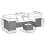 Garden sofa set 8 pieces and gray synthetic rattan cushions by , Garden sets - Ref: Foro24-3217290, Price: 525,61 €, Discount: %