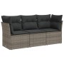 Garden sofa set 3 pieces and gray synthetic rattan cushions by , Garden sets - Ref: Foro24-3217210, Price: 202,86 €, Discount: %