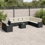 Garden sofa set 11 pieces and black synthetic rattan cushions by , Garden sets - Ref: Foro24-3219166, Price: 707,52 €, Discou...