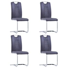 Cantilever dining chairs 4 pcs artificial suede leather gray by vidaXL, dining chairs - Ref: Foro24-281786, Price: 271,99 €, ...